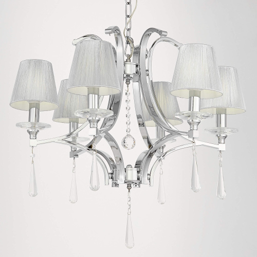 Хрустальная подвесная люстра Lumina Deco Venisia LDP 8810-6 SL фото 2 Хрустальная подвесная люстра Lumina Deco Venisia LDP 8810-6 SL фото 2