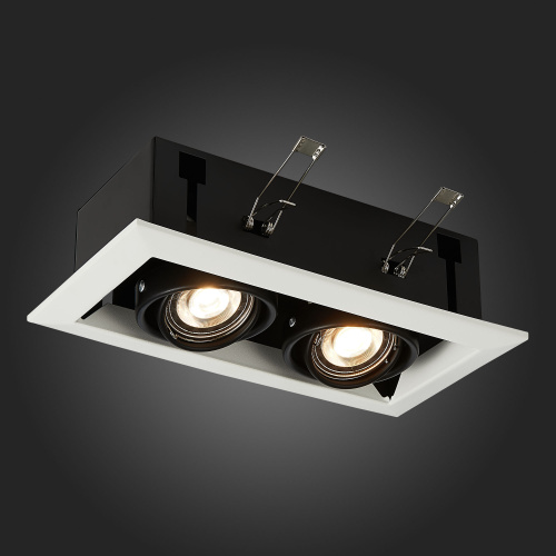 ST250.548.02 Св-к встр. Черный GU10 2*50W  L245xW126xH70 220V Без ламп Встраиваемые светильники фото 9