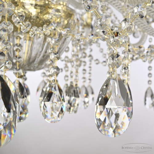 Люстра хрустальная 5413/12+6/300 G Clear/M-1H Bohemia Ivele Crystal (Богемия Ивеле Кристалл) фото 4 Люстра хрустальная 5413/12+6/300 G Clear/M-1H Bohemia Ivele Crystal (Богемия Ивеле Кристалл) фото 4