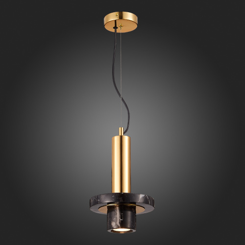 SL1210.403.01 Светильник подвесной ST-Luce Золотистый/Черный GU10 1*5W PIETRA фото 3