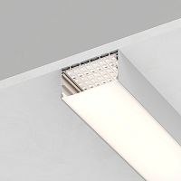 Профиль алюминиевый накладной "Линии света", серебро, CAB258