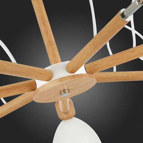 SLE103802-07 Светильник потолочный Светлое дерево, Белый/Белый E27 7*60W BALCAMO фото 3