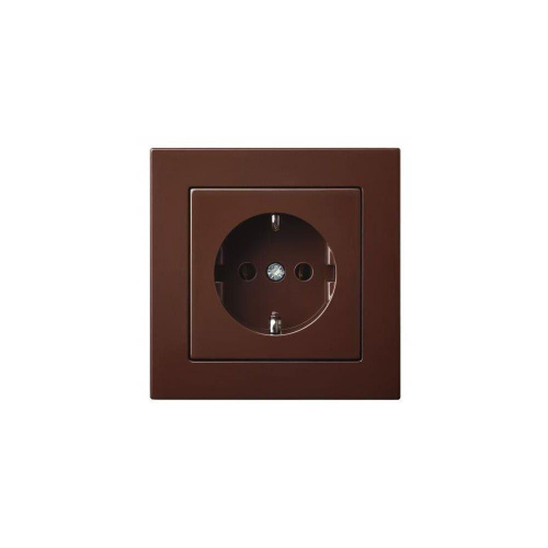 Розетка 2P+E Liregus Epsilon коричневый 28-1362 Розетка 2P+E Liregus Epsilon коричневый 28-1362