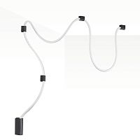 4391/30CL HIGHTECH ODL24 299 черный/металл/канат Настенно-потолочный светильник накладной (3 крепления в комплекте) IP20 LED 30W 1185Лм 4000K CORDA