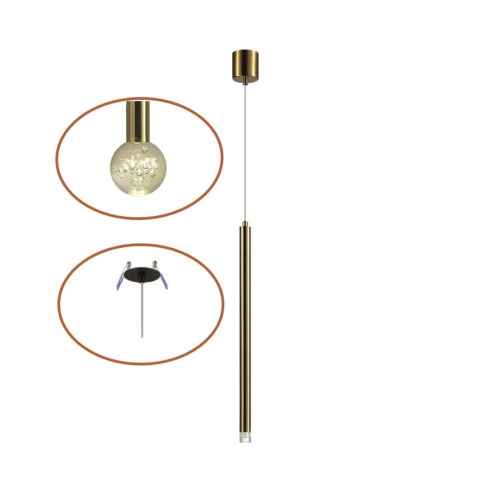 4374/3LA HIGHTECH ODL26 279 Подвесной светильник золото/хрустальн. стекло/металл IP20 LED 3W 400Лм 3000K 220-240V FIANO 4374/3LA HIGHTECH ODL26 279 Подвесной светильник золото/хрустальн. стекло/металл IP20 LED 3W 400Лм 3000K 220-240V FIANO