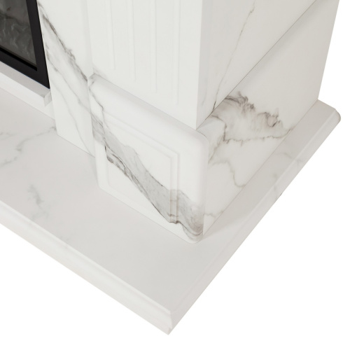 Каминокомплект CAROLINA/БОСТОН Мрамор Каррара с очагом Электроочаг KENDAL/КЕНДАЛ 24 фото 9