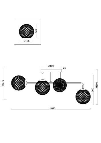 Люстра Freya FR8016PL-06BBS фото 3