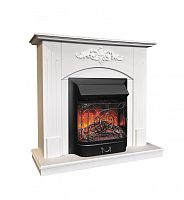 Электрокамин RealFlame Nikki WT белый матовый с очагом Majestic Lux Black