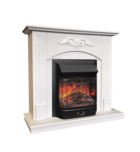 Электрокамин RealFlame Nikki WT белый матовый с очагом Majestic Lux Black