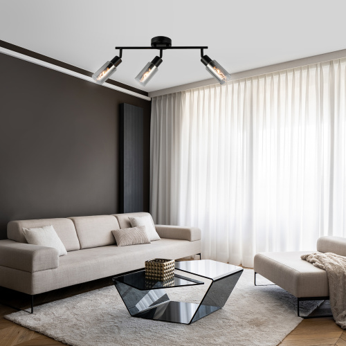 Настенно-потолочный свет Escada 10172/3A E14*40W Black/Chrome фото 2 Настенно-потолочный свет Escada 10172/3A E14*40W Black/Chrome фото 2