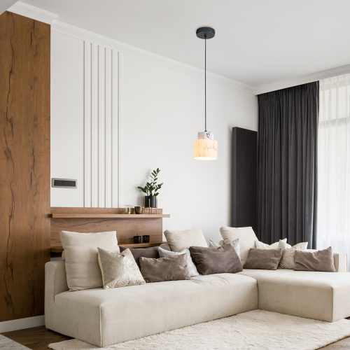 Подвесной светильник Escada 1173/1S E27*60W Black/Marble white фото 2 Подвесной светильник Escada 1173/1S E27*60W Black/Marble white фото 2