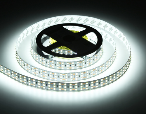 Светодиодная лента трехрядная 24В 2835 324Led 26Вт/м 6500K IP20 5м фото 8