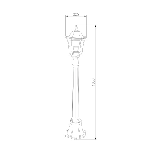 Уличный светильник на столбе Dorado F кофейное золото IP44 GL 1013F фото 2