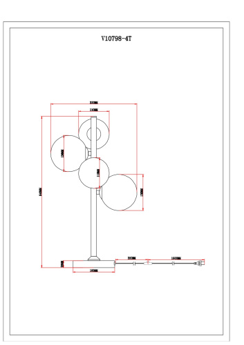 Лампа настольная Moderli V10798-4T Renny фото 5