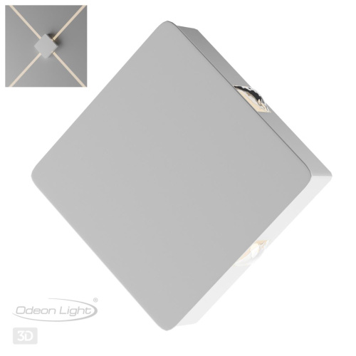 4258/8WL HIGHTECH ODL21 333 белый/металл Настенный светильник IP20 LED 8W 444Лм 3000K VISTA