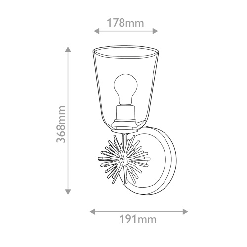 Бра Elstead Lighting, Арт. STARING-1WB-DG-CLEAR фото 7