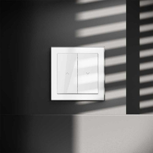 Выключатель встраиваемый S70 для жалюзи 10А, (белый глянцевый) Voltum VLS020701