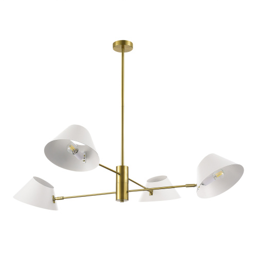 SLE1253-353-04 Светильник подвесной Латунь/Белый E14 4*60W NORBI фото 6 SLE1253-353-04 Светильник подвесной Латунь/Белый E14 4*60W NORBI фото 6