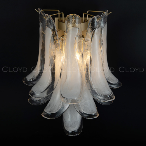 Бра Cloyd AZORES-B W2 / выс. 42 см - латунь светл. - бело-прозрачн.стекло (арт.20471) фото 5 Бра Cloyd AZORES-B W2 / выс. 42 см - латунь светл. - бело-прозрачн.стекло (арт.20471) фото 5