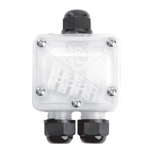 Коробка распределительная STEKKER  LD538 водонепроницаемая на 3 выхода, 450V, 110х70х35, прозрач фото 2