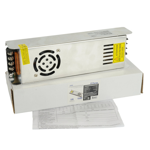 Трансформатор электронный для светодиодной ленты 350W 12V (драйвер), LB009 FERON фото 8