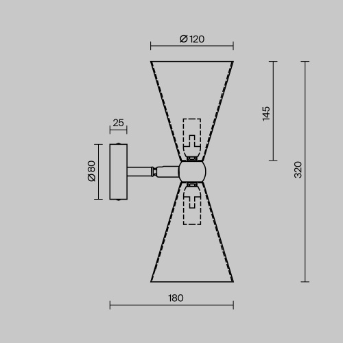 Настенный светильник (бра) Maytoni MOD108WL-02GB фото 8