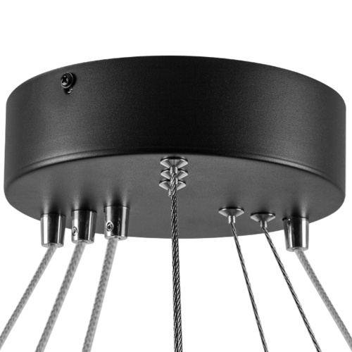 748227 Люстра SATURNO LED 132W 11000LM 70G ЧЕРНЫЙ 3000-6000K фото 2