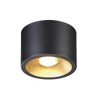 6669/1CL HIGHTECH ODL19 337 черный с золотым фоль-м Потолочной накладной светильник LED GU10 1*7W 220V GLASGOW (вместо 3878/1CL)