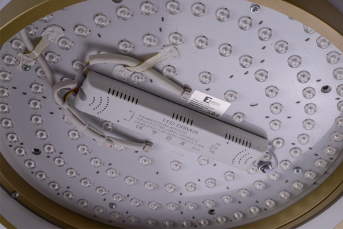 Накладной светильник с подсветкой золото LED 72+15Вт D50см Zortes GERDA ZRS.1097.50 фото 23