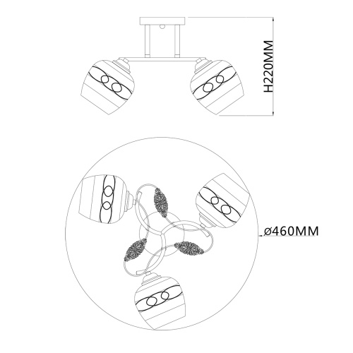 Потолочный светильник Escada 1110/3PL E27*40W Gold фото 2