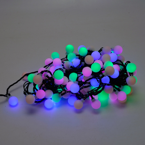 Светодиодная гирлянда Feron CL585 Мультишарики 12м 230V мультиколор, c питанием от сети, черный шнур фото 6