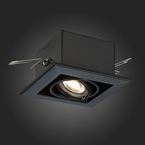ST250.448.01 Св-к встр. Черный GU10 1*50W  L126xW126xH70 220V Без ламп Встраиваемые светильники фото 9
