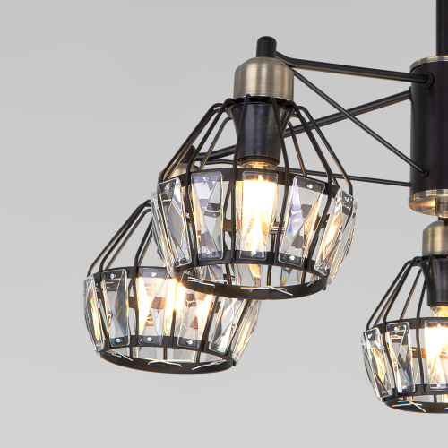 Потолочная люстра в стиле лофт 70075/5 черный фото 4 Потолочная люстра в стиле лофт 70075/5 черный фото 4