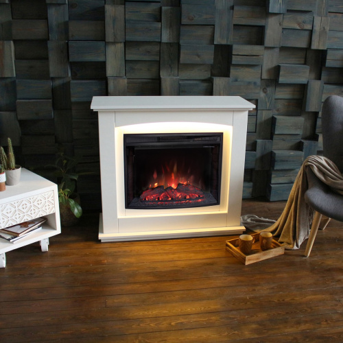 Электрокамин RealFlame Canada 25,5 WT белый с очагом Evrika 25,5 LED фото 8 Электрокамин RealFlame Canada 25,5 WT белый с очагом Evrika 25,5 LED фото 8