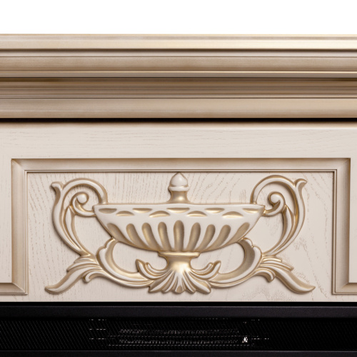 Каминокомплект LONDON/ЛОНДОН Бежевый дуб с золотой патиной с очагом Электроочаг EPSILON/ЭПСИЛОН 33 фото 3