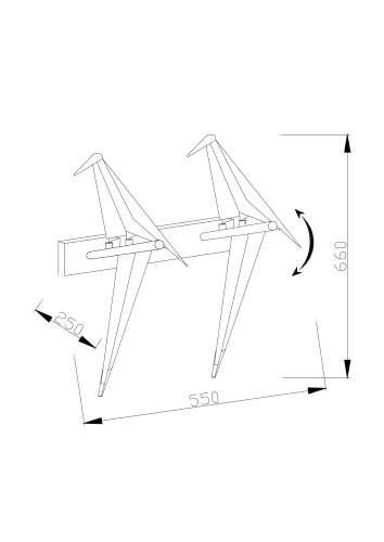 Бра светодиодное Moderli V3076-2WL origami Birds 2*LED*6W фото 2