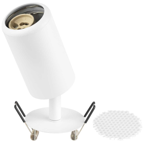 Светильник встраиваемый алюминиевый ЭРА KL106 WH под лампу MR16 GU10 белый матовый Б0061540 фото 2