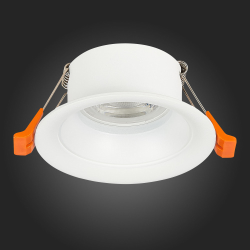 ST200.508.01 Св-к встр. Белый GU10 1*50W  D89xH40 220V Без ламп Встраиваемые светильники фото 6