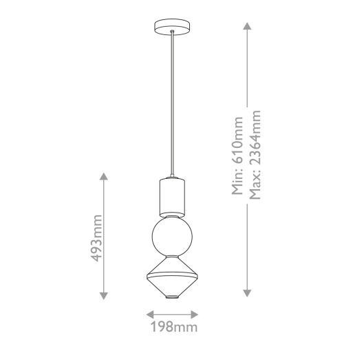 Подвесной светильник Alora Mood, Арт. ALM-BIJOU-P3-PN фото 8
