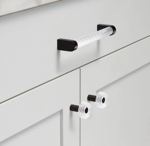 Ручка-кнопка Lambeth Knurled Crystal d.3.2 Bronze фото 2