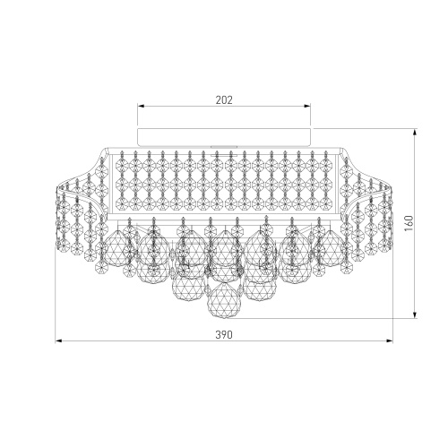 Хрустальная потолочная люстра 16017/6 хром фото 2