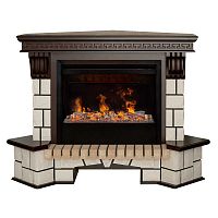 Электрокамин RealFlame Stone Coner AO античный дуб с очагом 3D Helios 26 SBG