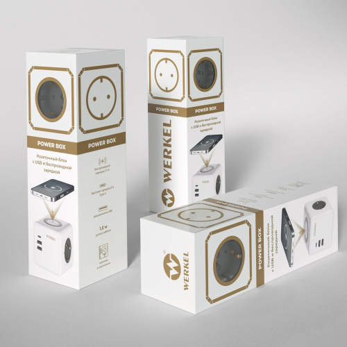 Розеточный блок 3-местный + 3×USB + беспроводная зарядка W6513501 фото 5 Розеточный блок 3-местный + 3×USB + беспроводная зарядка W6513501 фото 5