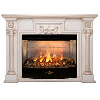 Каминокомплект LONDON/ЛОНДОН Бежевый дуб с бежевой патиной с очагом Электроочаг FIRESTAR/ФАЕРСТАР 33