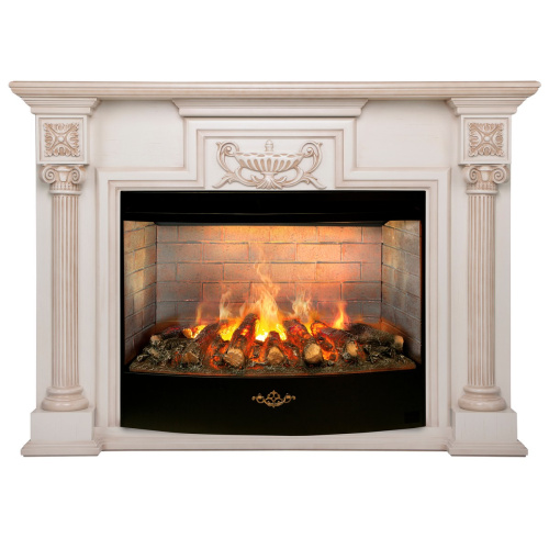 Каминокомплект LONDON/ЛОНДОН Бежевый дуб с бежевой патиной с очагом Электроочаг FIRESTAR/ФАЕРСТАР 33