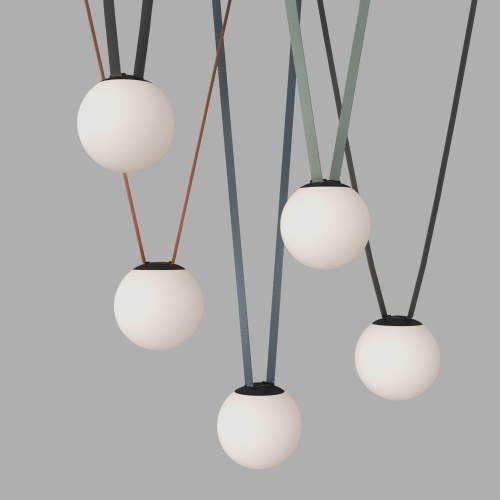 DK5552-BK Cветильник для трека-ремня Belty, серия Orb, со светодиодом, D180*H181мм, 48V DC, 10W, RA90, 120°, 4000K, IP20, белый, акрил фото 4