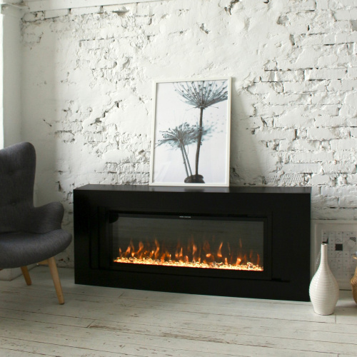 Электрокамин RealFlame Stockholm BLM черный с очагом Saphir 42 фото 5