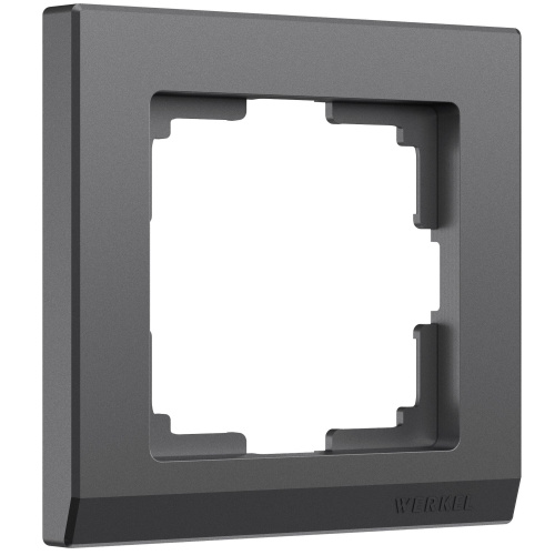 Рамка из поликарбоната на 1 пост Stark графит матовый W0011864 Рамка из поликарбоната на 1 пост Stark графит матовый W0011864