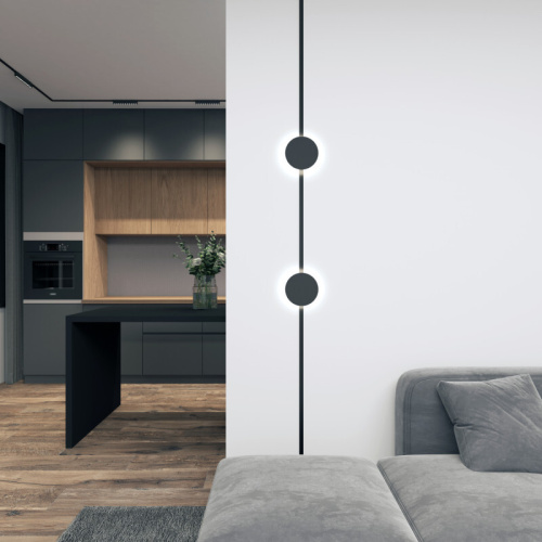 DK5320-BK Светильник для трека Air, серия Reflex 3000 со светодиодом, ?180*H23мм, 48V DC, 5W, RA?90, 120°, 3000K, IP20, черный, алюминий фото 6