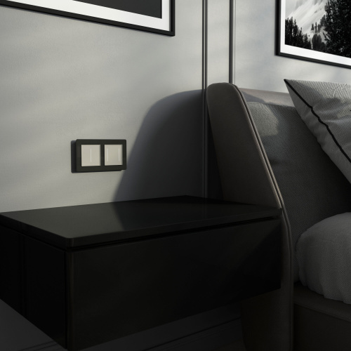 Умный сенсорный выключатель двухклавишный (дымчатый) W4523641 фото 3